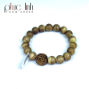 Phuc Linh Gray Toc Bracelet 10Mm Mix Agarwood Swastika Wheel Charm