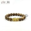 Phuc Linh Toc Grey 10Mm Bracelet Mix Kim Ma Golden Pixiu Charm