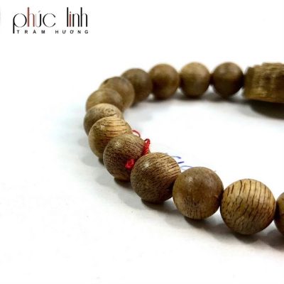 Phuc Linh Toc Grey 8Mm Bracelet Mix Agarwood Rose Charm