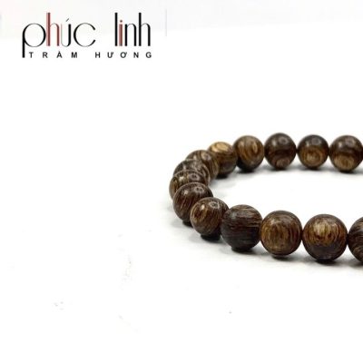 Phuc Linh Agarwood Chips Bracelet 8Mm Mix Lotus Charm