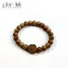 Phuc Linh Toc Grey 8Mm Bracelet Mix Agarwood Rose Charm