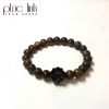 Phuc Linh Agarwood Chips Bracelet 8Mm Mix Lotus Charm