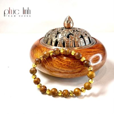 Phuc Linh Natural Indo Bracelet Mix Golden Ball Charm