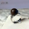 Silver Ring Mix Agarwood Bead 1