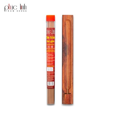 Phuc Linh Red Lid Relaxing Agarwood Incense | 20Cm | 20Gr | 80 Sticks | Free Wood Accessory