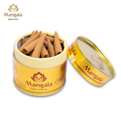 Premium Mangala Golden Box Agarwood Cone | Small - 25 Tablets