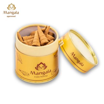 Premium Mangala Golden Box Agarwood Cone | Large - 22 Tablets