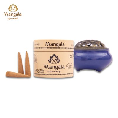 Premium Mangala White Box Agarwood Cone | Small - 25 tablets