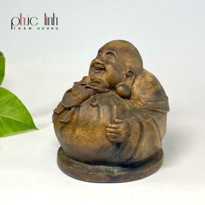 Agarwood Maitreya Statue Car Decoration 13Cm