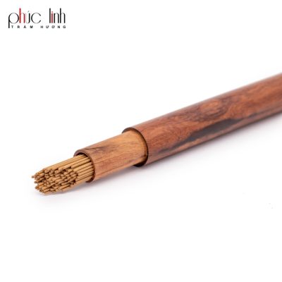 Phuc Linh Wood Tube Agarwood Incense | 20Gr | 20Cm | Free Wood Accessory