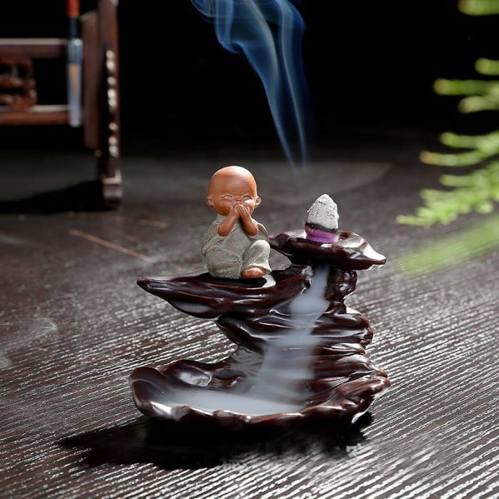Incense Cone How To Burn With Smoke Waterfall: