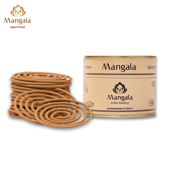 Premium Mangala Relaxing Agarwood Coil Incense - 2,5 Hours - 20 Coils