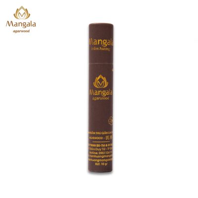 Premium Mangala Relaxing Short Brown Tube Agarwood Incense | 10gr | 10cm | 80 sticks