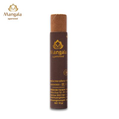 Premium Mangala Relaxing Short Brown Tube Agarwood Incense | 10Gr | 10Cm | 80 Sticks