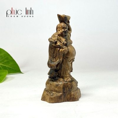 Premium Agarwood Maitreya Statue Car Decoration