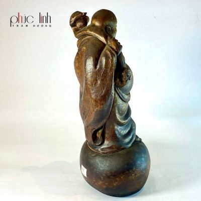 Agarwood Maitreya Statue 18Cm