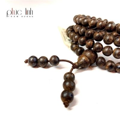 Phuc Linh108 Beads Black Oil-Cooked Bracelet 6Mm