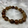 Agarwood Bracelet Mix Golden Beads 4Ly