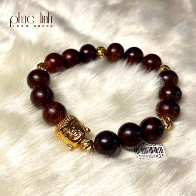 Sua Wood Bracelet 10Ly Mix Golden Kim Ma Buddha Charm