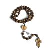 Phuc Linh Oil-Cooked Rosary Necklace 8Mm Mix Crucifix Charm