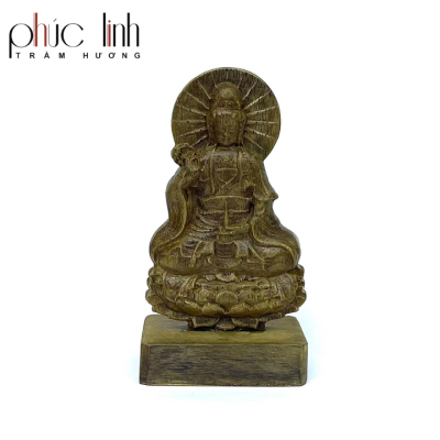 Phuc Linh Oil-Cooked One-Side Agarwood Guanyin For Car Decoration