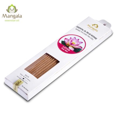 Lotus Essential Oil Incense - 20Cm - 50 Sticks | Mangala