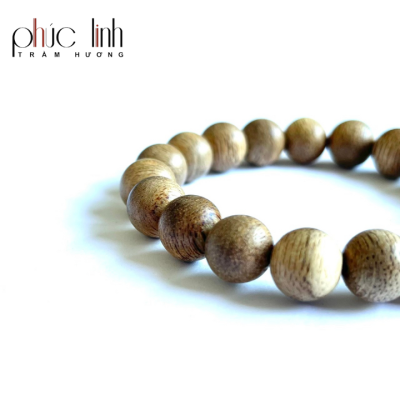 Vòng Tay Trầm Hương 10ly Mix Charm Hồ Lô Vàng Kim Mã