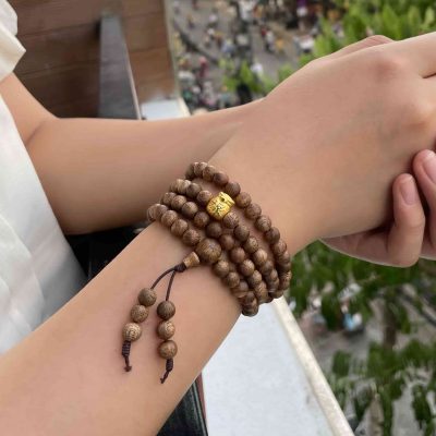 Vòng Cổ Phúc Linh Tốc Lào 6ly Phối Bao Tiền Vàng 2.3 Phân